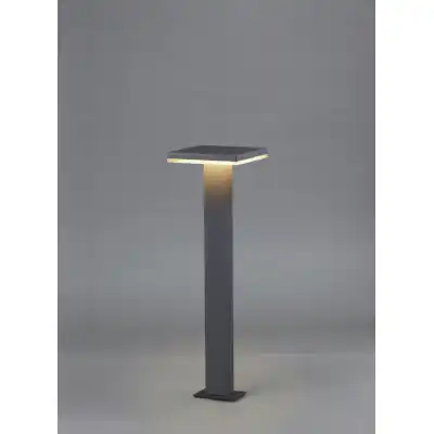 Tignes Pillar Lamp, 10W LED, 3000K, 700lm, IP54, Anthracite, 3 Years Warranty
