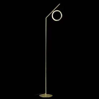 Olimpia Floor Lamp, 12W LED, 3000K, 900lm, IP20, Satin Gold, 3yrs Warranty
