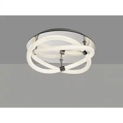 Infinity II Ceiling, 30W LED, 3000K, 2250lm, IP20, Chrome White Acrylic Clear Mirror, 3yrs Warranty