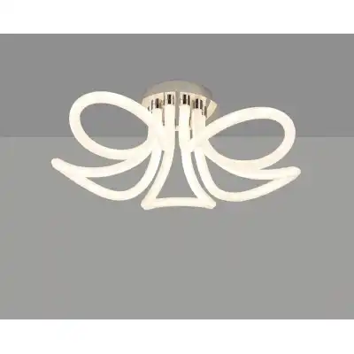 Knot II Ceiling, 60W LED, 3000K, 4500lm, IP20, Chrome, 3yrs Warranty