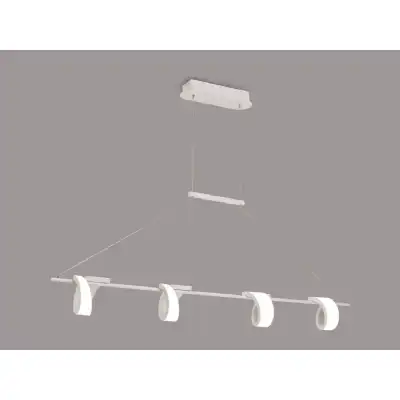Tsunami 4 Light Linear Pendant , 48W LED, 3000K, 3600lm, Sand White, 3yrs Warranty