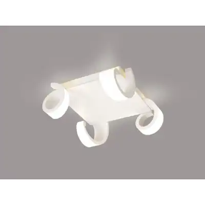Tsunami 4 Light Square Ceiling, 48W LED, 3000K, 3600lm, Sand White, 3yrs Warranty