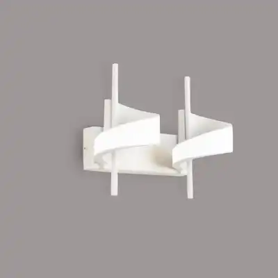 Tsunami 2 Light Spiral Wall Lamp, 24W LED, 3000K, 1800lm, Sand White, 3yrs Warranty