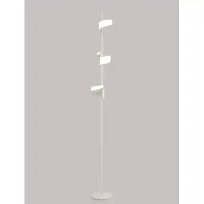 Tsunami 3 Light Floor Lamp, 36W LED, 3000K, 2700lm, Sand White, 3yrs Warranty