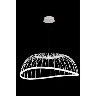 Celeste Pendant 81cm Round, 40W LED, 3000K, 2800lm, White, 3yrs Warranty