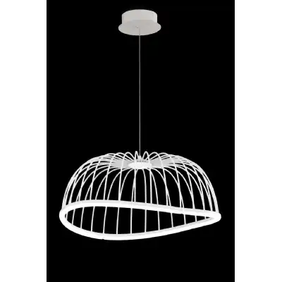 Celeste Pendant 61cm Round, 30W LED, 3000K, 2100lm, White, 3yrs Warranty