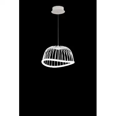 Celeste Pendant 41cm Round, 20W LED, 3000K, 1400lm, White, 3yrs Warranty