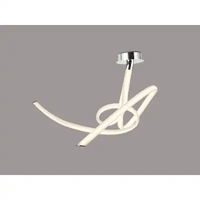 Armonia Semi Flush Medium Ribbons, 60W LED, 3000K, 4500lm, Polished Chrome Frosted Acrylic, 3yrs Warranty