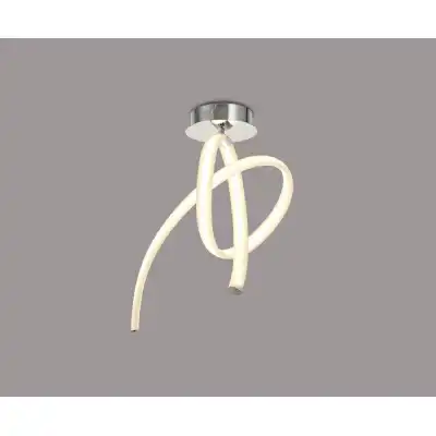 Armonia Semi Flush Vertical, 40W LED, 3000K, 3000lm, Polished Chrome Frosted Acrylic, 3yrs Warranty