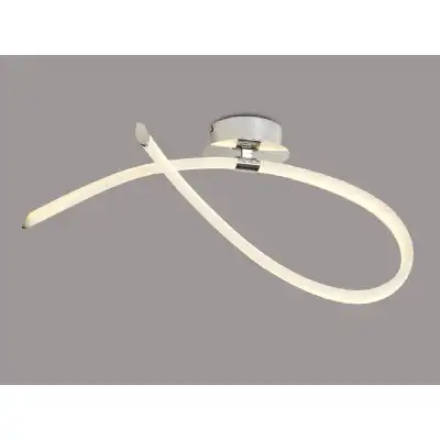 Armonia Semi Flush Medium Loop, 25W LED, 3000K, 1875lm, Polished Chrome Frosted Acrylic, 3yrs Warranty