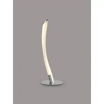Armonia 1 Light Table Lamp, 10W LED, 3000K, 750lm, Polished Chrome Frosted Acrylic, 3yrs Warranty