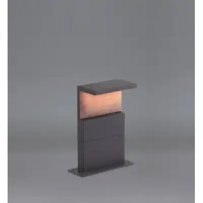 Ruka Floor Lamp Small, 13W LED, 3000K, 850lm, IP54, Anthracite Walnut, 3yrs Warranty