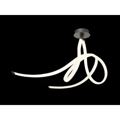 Armonia Semi Flush Large Ribbons, Dimmable, 60W LED, 3000K, 4500lm, Titanium Frosted Acrylic, 3yrs Warranty