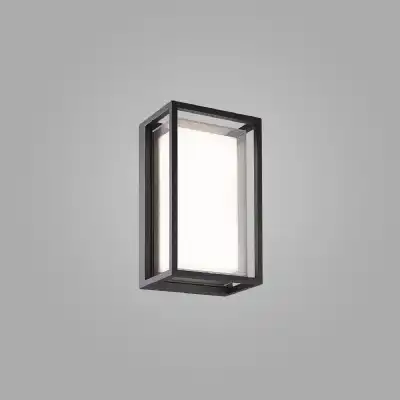 Chamonix Rectangular Ceiling Wall Light, 9W LED, 3000K, 725lm, IP65, Anthracite, 3yrs Warranty