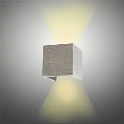 Taos Wall Lamp, 12W LED, 3000K, 1100lm, IP65, Dark Grey Cement, 3yrs Warranty