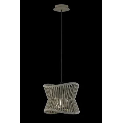 Polinesia 31cm Pendant, 1 x E27, IP44, Beige Oscu, 2yrs Warranty