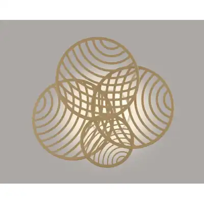 Collage 4 Ring Ceiling, 60W LED, 3000K, 4500lm, Gold, 3yrs Warranty
