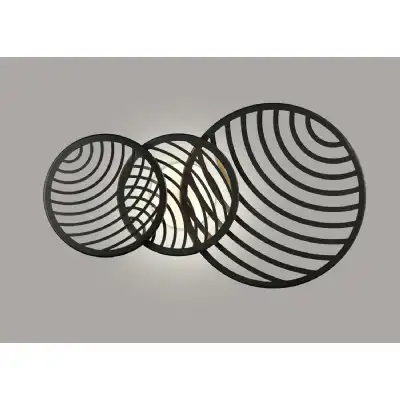 Collage 3 Ring Ceiling, 40W LED, 3000K, 3000lm, Black, 3yrs Warranty