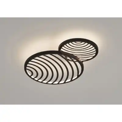 Collage 2 Ring Ceiling, 30W LED, 3000K, 2250lm, Black, 3yrs Warranty