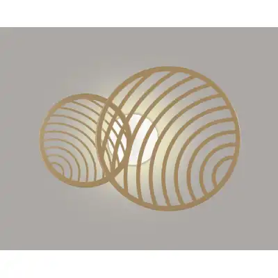 Collage 2 Ring Ceiling, 30W LED, 3000K, 2250lm, Gold, 3yrs Warranty
