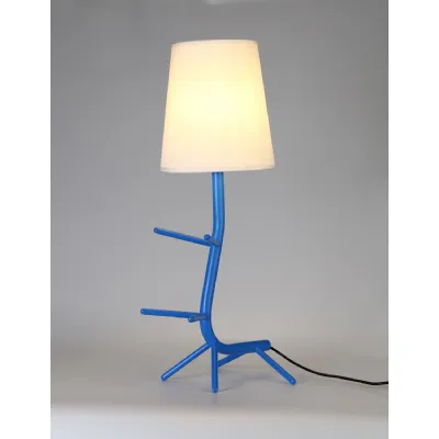 Centipede Table Lamp With Shade, 1 x E27, Blue White