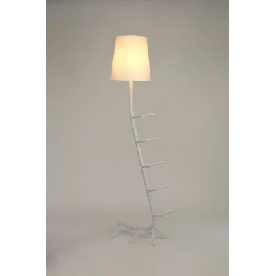 Centipede Floor Lamp With Shade, 1 x E27, White