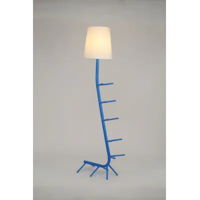 Centipede Floor Lamp With Shade, 1 x E27, Blue White