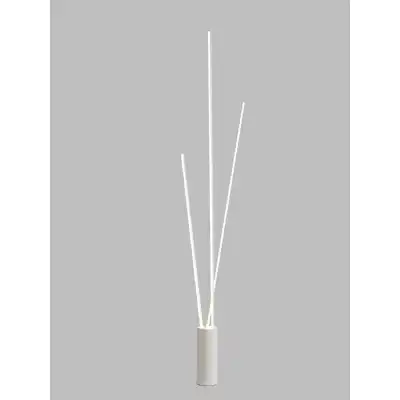 Vertical 3 Light Floor Lamp, 60W LED, 3000K, 3600lm, Dimmable, White, 3yrs Warranty