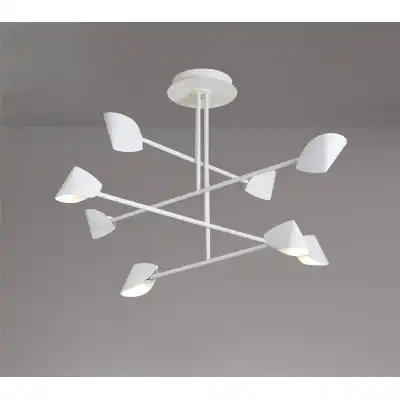 Capuccina 8 Light Fixed Pendant, 61.5W LED, 3000K, 4000lm, White, 3yrs Warranty