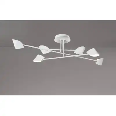 Capuccina Large 6 Light Semi Flush, 45W LED, 3000K, 3100lm, White, 3yrs Warranty