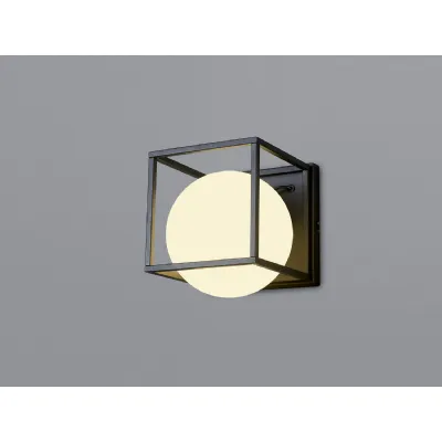 Desigual Large Wall Lamp, 1 Light E27, Matt Black