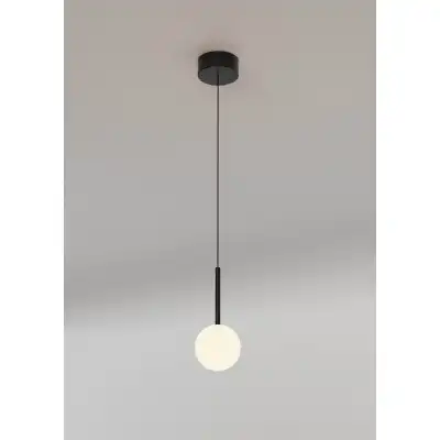 Cellar Pendant 1 Light, Replaceable 5W LEDs, 4000K, Black
