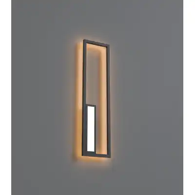 Boutique Rectangle Wall Lamp, 40W LED, 3000K, 2250lm, Black, 3yrs Warranty