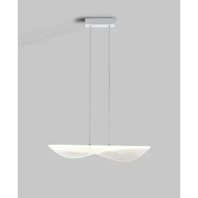 Bianca Pendant, 40W LED, 3000K, 2450lm, White, Acrylic, 3yrs Warranty