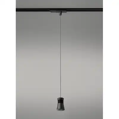 Pagoda Pendant For Track, 12.5W LED, 3000K, 950lm, Black, 3yrs Warranty