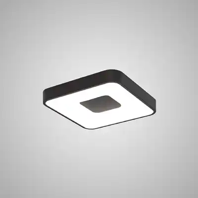 Coin Square Ceiling 56W LED With Remote Control 2700K 5000K, 2500lm, Black, 3yrs Warranty