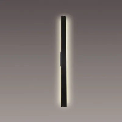 Black 1.2m 18W LED Wall Lamp 3000K 1900lm IP54 Rated