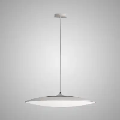 Slim LED Pendant 46cm Round 50W LED, 3000K, 4300lm, White, 3yrs Warranty