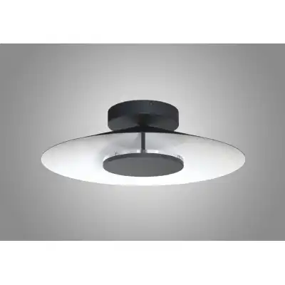 Orion Ceiling 55cm Round, 24W LED, 3000K, 1680lm, White Black, 3yrs Warranty