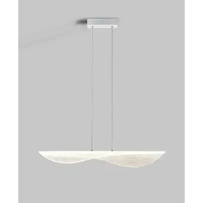 Bianca Pendant Dimmable, 50W LED, 3000K, 3000lm, White, Acrylic, 3yrs Warranty
