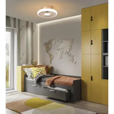 Turbo 55W LED Dimmable Ceiling Light With Built In 30W DC Reversible Fan, White, 4100lm, 5yrs Warranty