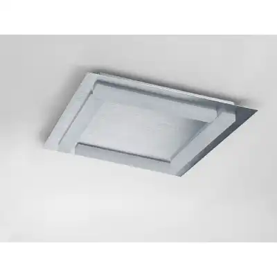 Verona Square Ceiling 4 Light 20W LED 3000K, 1800lm, Satin Aluminium Frosted Acrylic, 3yrs Warranty