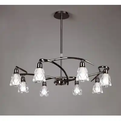 Amel Telescopic 8 Light L1 SGU10, Black Chrome, CFL Lamps INCLUDED