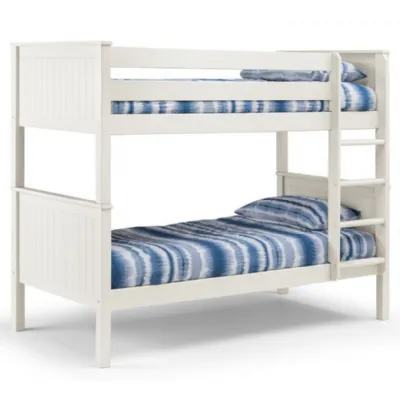 Modern White 3ft Single Bunk Bed with Twin Bed Flexibility