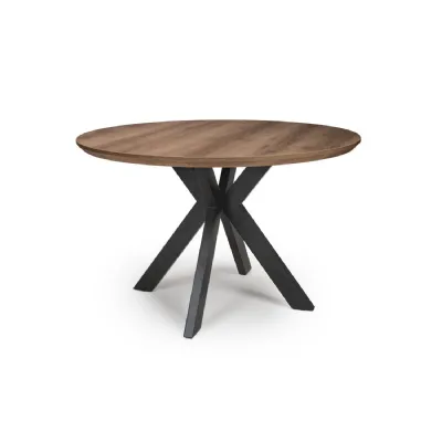Scratch Resistant Walnut Top 120cm Round Dining Table