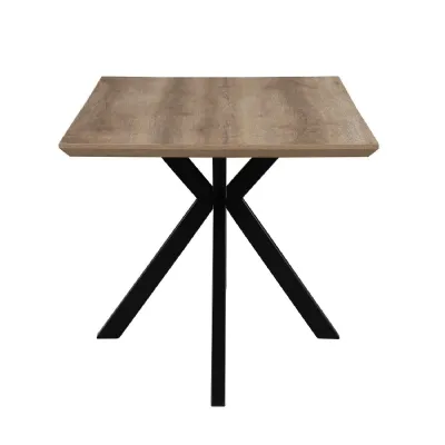 Modern Oak Finish Medium Dining Table Spider Legs