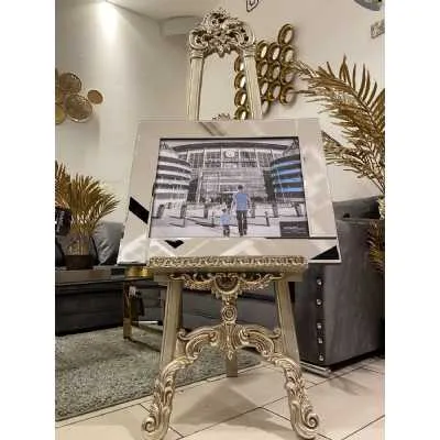 Man City Ethiad Stadium Blue Wall Art Mirror Frame