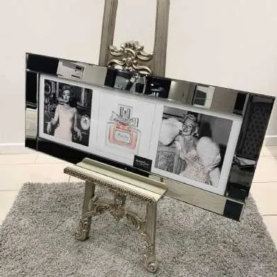 Marylin Monroe Dior Pink Triple Collage Mirror Frame