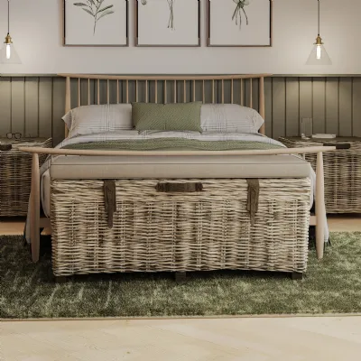 Maya Handmade Kubu Rattan Storage Bench