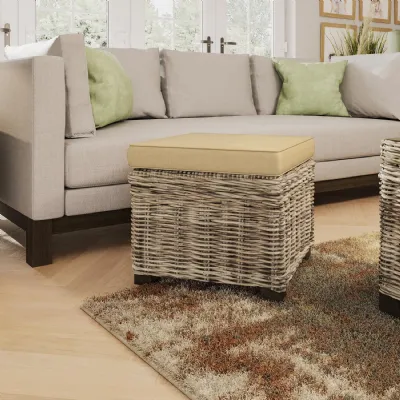 Maya Handmade Kubu Rattan Small Storage Stool
